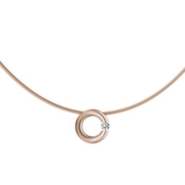 Halsschmuck, Roségold, Niessing Spannring® Anhänger 