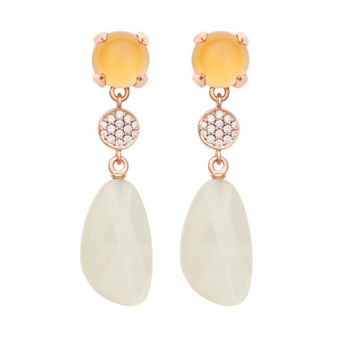         Roségold, Ohrringe, Bron Catch Ohrhänger