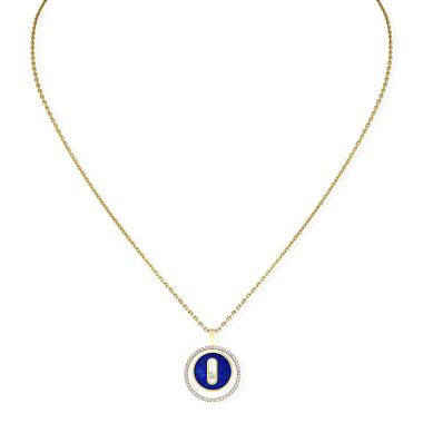 Halsschmuck, Gelbgold, Messika Lucky Move Halskette KM Lapislazuli