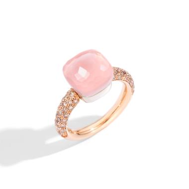 Ringe, Weißgold, Pomellato Nudo Rosenquarz Classic Ring