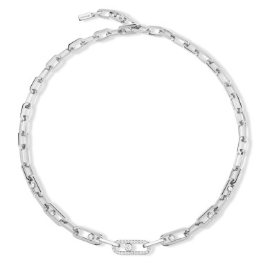         Weißgold, Halsschmuck, Messika Move Link Halskette