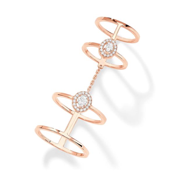 Ringe, Roségold, Messika Glam'azone Double Ring