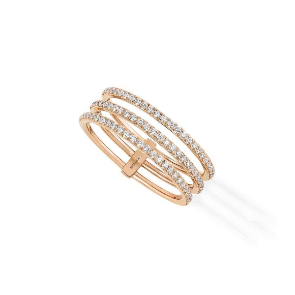 Ringe, Roségold, Messika Gatsby 3 Rows Ring