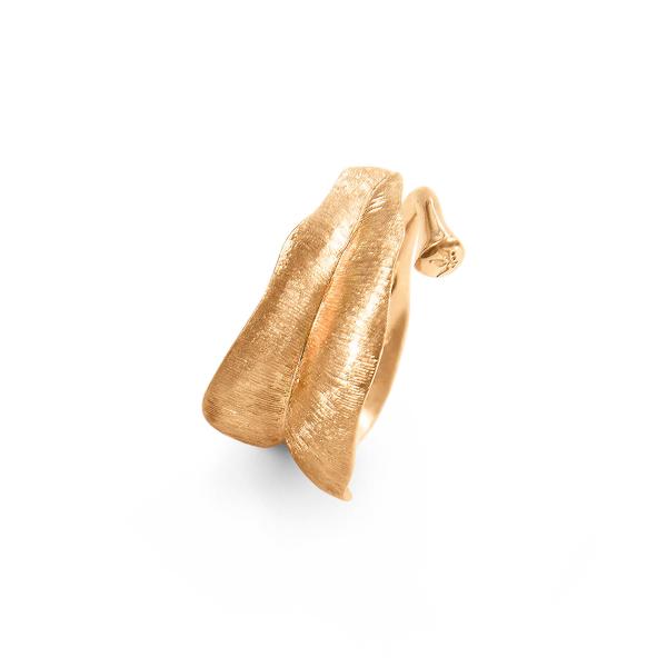 Ringe, Gelbgold, Ole Lynggaard Copenhagen Leaves Ring Medium