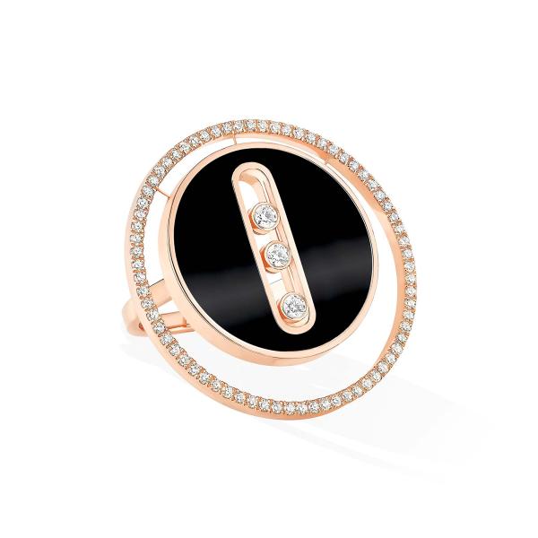Ringe, Roségold, Messika Lucky Move GM Ring Onyx