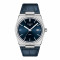 Leder, Edelstahl, Blau