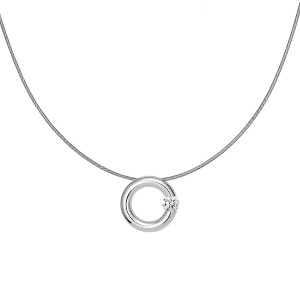         Platin, Halsschmuck, Niessing Spannring® Anhänger 