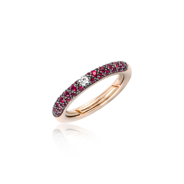         Roségold, Ringe, Adolfo Courrier Bordeaux Ring
