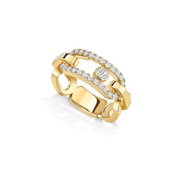         Gelbgold, Ringe, Messika Move Link Diamantenring