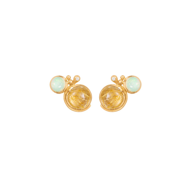        Gelbgold, Ohrringe, Ole Lynggaard Copenhagen Lotus Ohrstecker