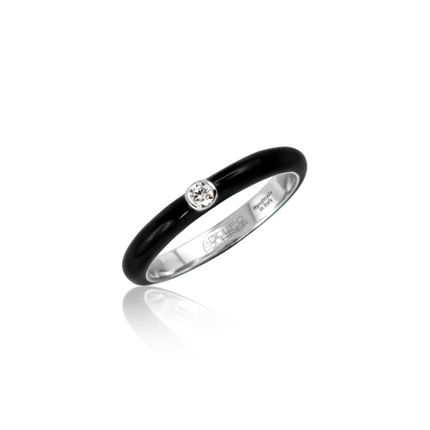         Weißgold, Ringe, Adolfo Courrier Black & White Ring