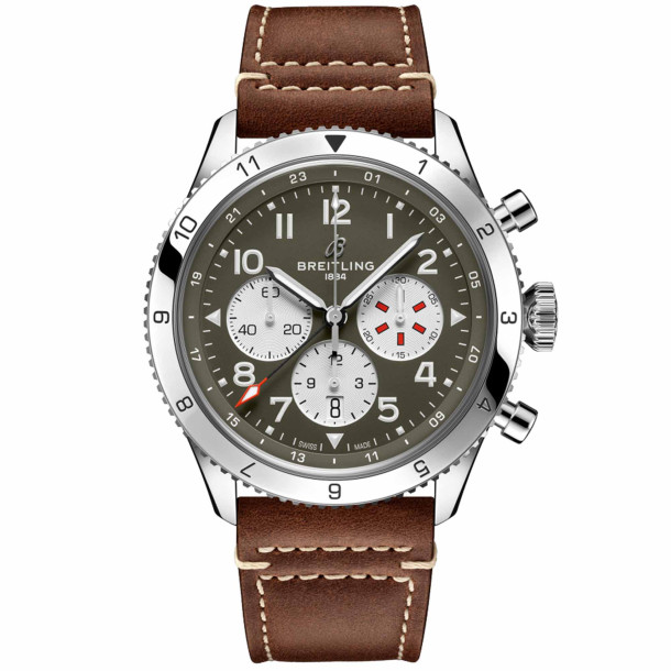         Herrenuhr, Automatik, Breitling Super AVI B04 Chronograph GMT 46 Curtiss Warhawk