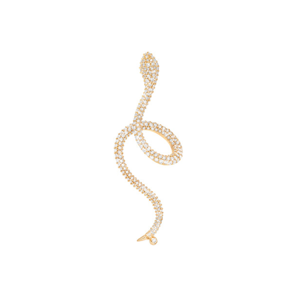         Gelbgold, Ohrringe, Ole Lynggaard Copenhagen Snakes Ohrring mit Diamant-Pavé