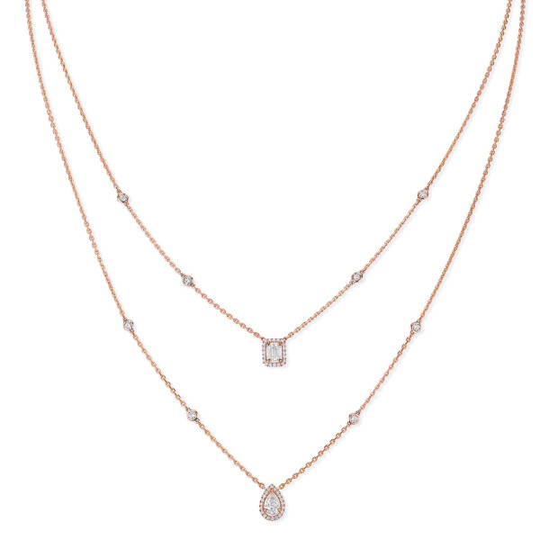         Roségold, Halsschmuck, Messika My Twin 2 Rows Collier