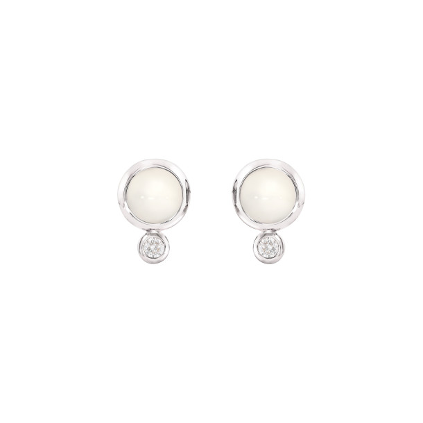         Weißgold, Ohrringe, Tamara Comolli BOUTON Ohrstecker