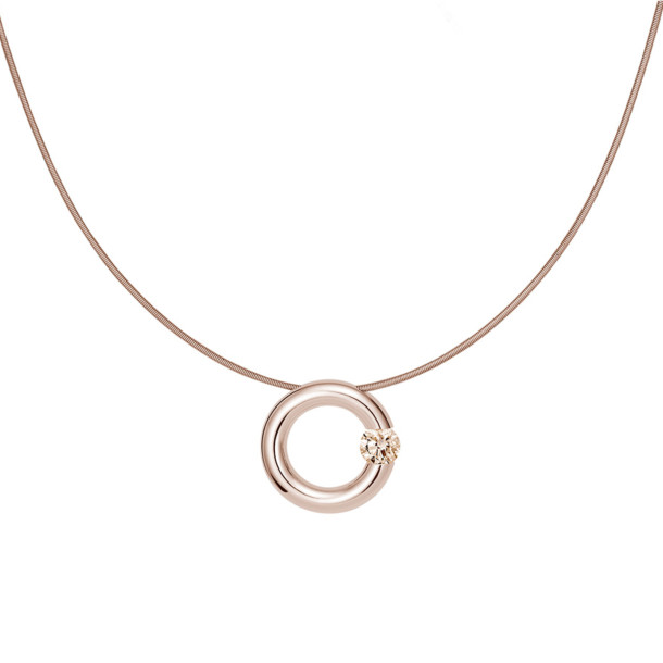        Roségold, Halsschmuck, Niessing Spannring® Anhänger 