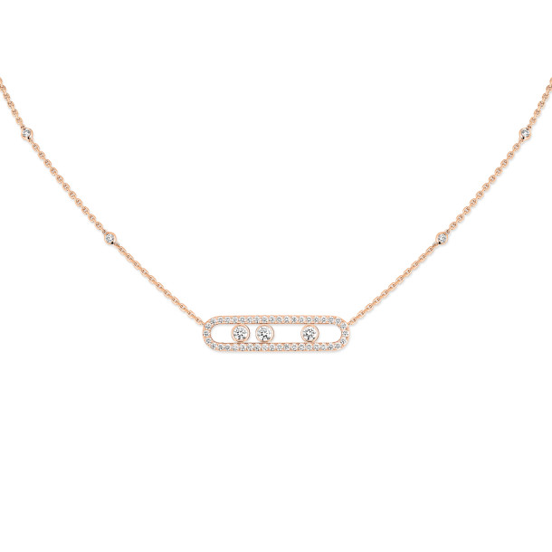         Roségold, Halsschmuck, Messika Move Classique Pavé Halskette
