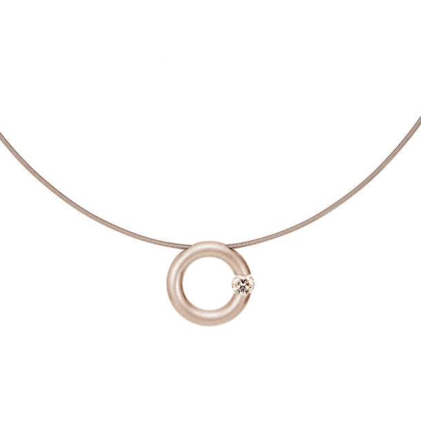         Roségold, Halsschmuck, Niessing Spannring® Anhänger 