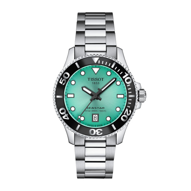         Damen- und Herrenuhr, Quarzwerk, Tissot Seastar 1000 36mm