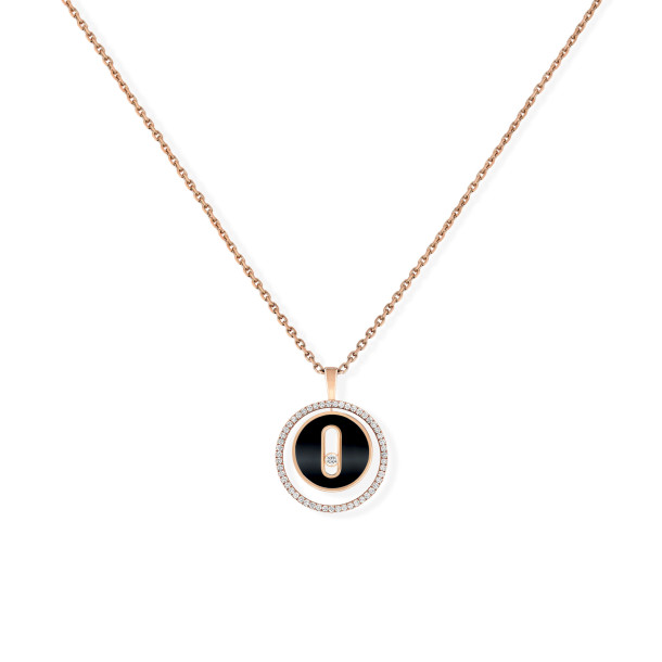         Roségold, Halsschmuck, Messika Lucky Move KM Onyx Halskette