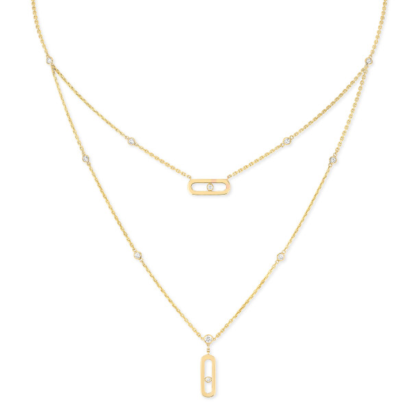         Gelbgold, Halsschmuck, Messika Move Uno 2 Rangs Kette